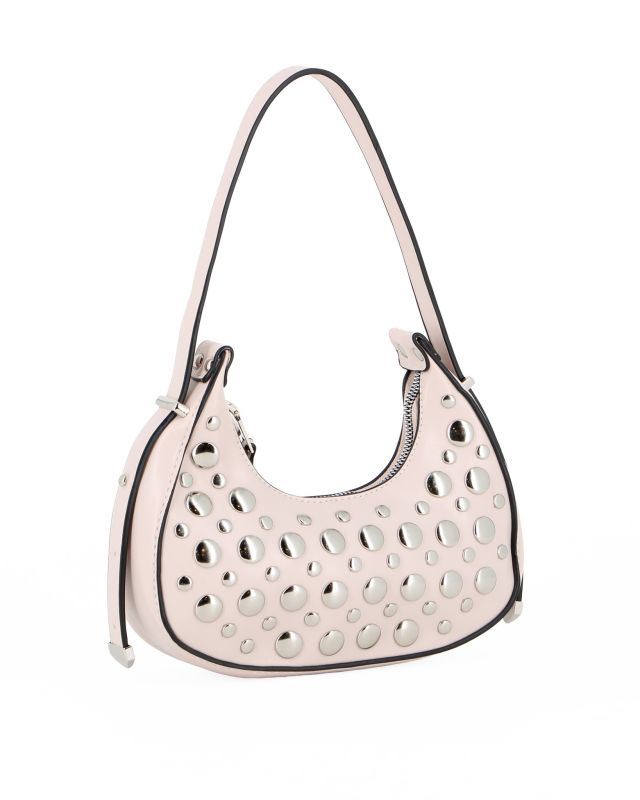 Prodotto: NARDINI - Minibag beige con borchie metalliche argentate