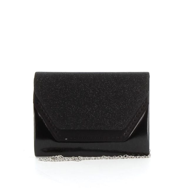 Prodotto: DIVAS- Pochette effetto metalizzato e strass con patta lurex