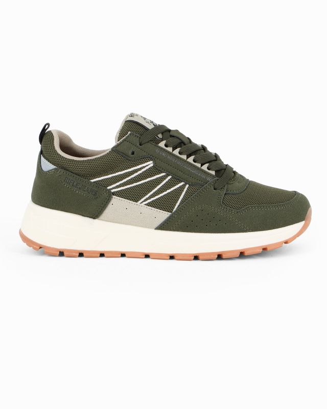 Prodotto: RIFLE - Scarpa verde militare da uomo con lacci