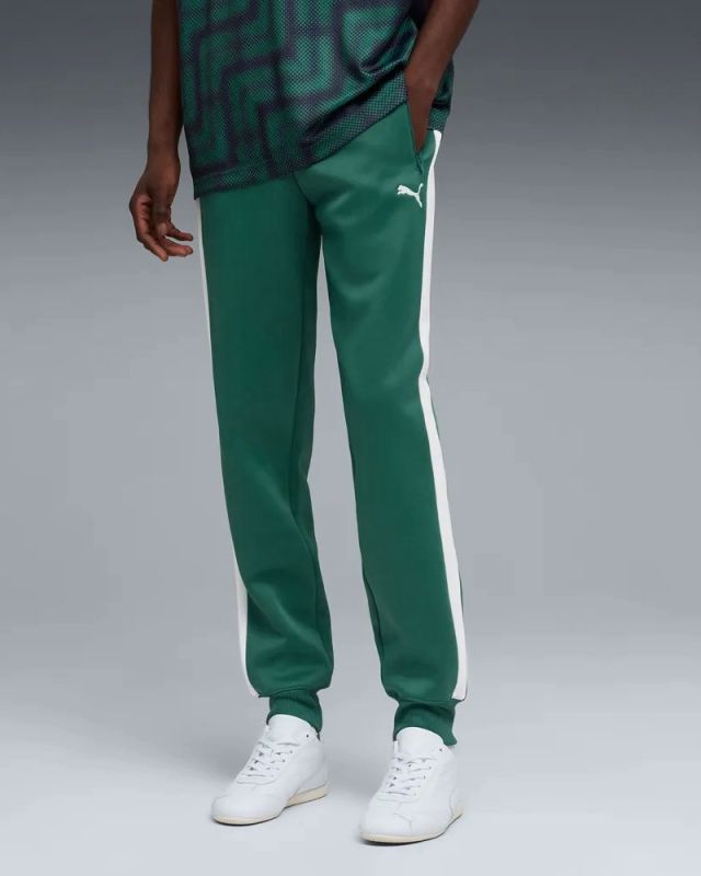 Prodotto: PUMA - PANTALONE VERDE  SMERALDO CON BANDE BIANCHE  T7 ALWAYS ON TRACKPUMA , 629588-41