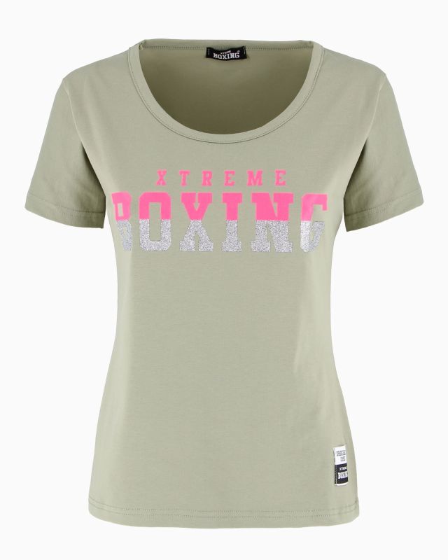 Prodotto: XTREME BOXING - TSHIRT VERDE DA DONNA CON LOGO GLITTER