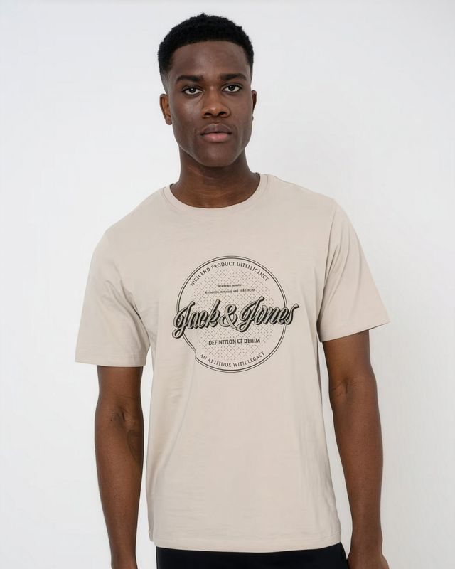 Prodotto: JACK & JONES - TSHIRT MANICA CORTA BEIGE DA UOMO