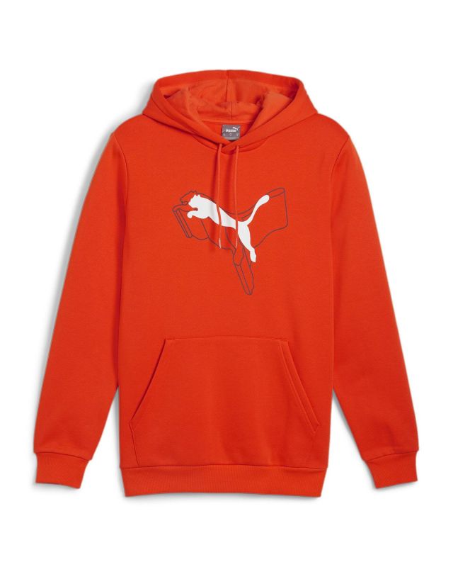 Prodotto: PUMA - FELPA LOGO LAB CAT ARANCIONE CON CAPPUCCIO DA UOMO 683799-18