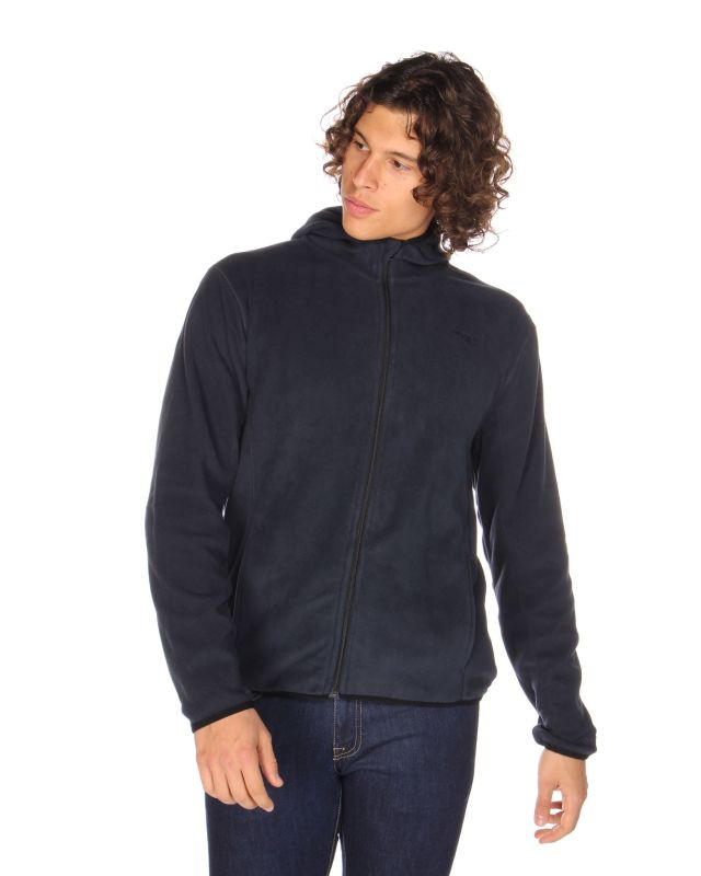 Prodotto: ON SPIRIT - PILE UOMO  CON CAPPUCCIO FULL ZIP BLU - ANDREA