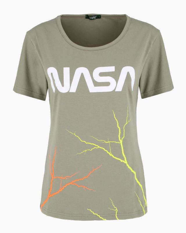 Prodotto: NASA - TSHIRT VERDE DA DONNA LOGO NASA