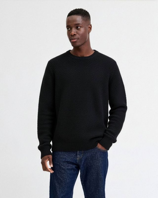 Prodotto: JACK&JONES - PULLOVER GIROCOLLO NERO DA UOMO