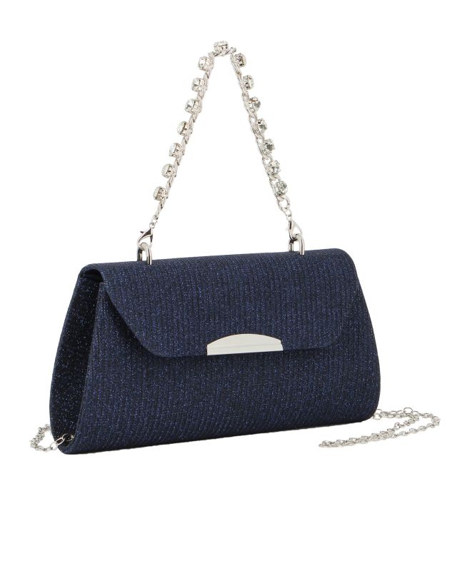 Prodotto: DIVAS - Borsa pochette blu in lurex per cerimonia