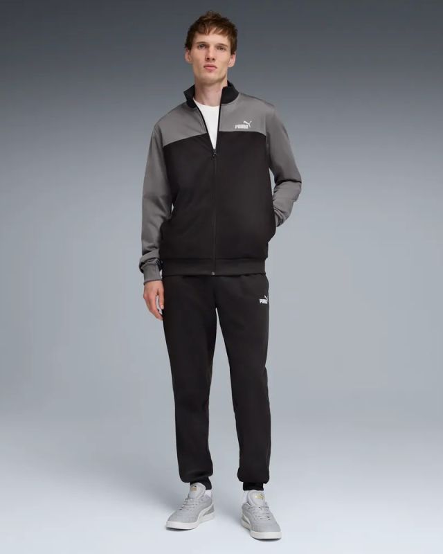 Prodotto: PUMA - TUTA COMPLETA NERA E GRIGIA COLORBLOCK POLY SUIT  DA UOMO, 691766-01