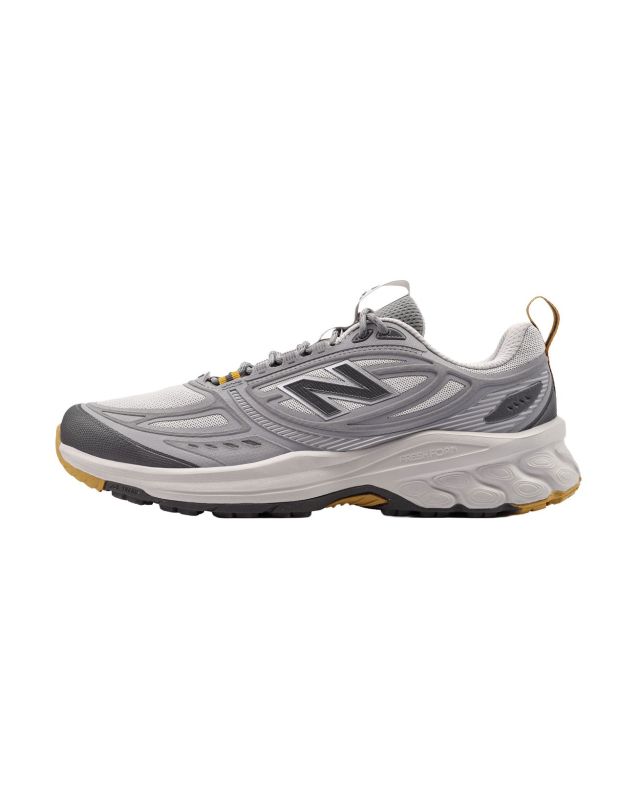 Prodotto: NEW BALANCE -  SCARPE DA RUNNING  TRAIL SYNTHETIC GRIGIE CON DETTAGLI GIALLI DA UOMO, M4105G0