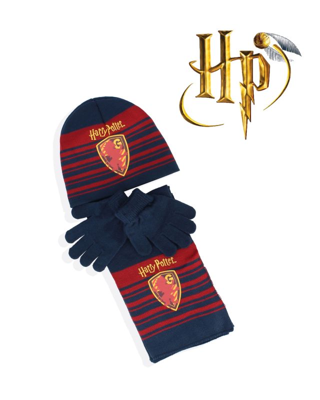 Prodotto: HARRY POTTER - Completo da bimbi con cappello, sciarpe e guanti grifondoro