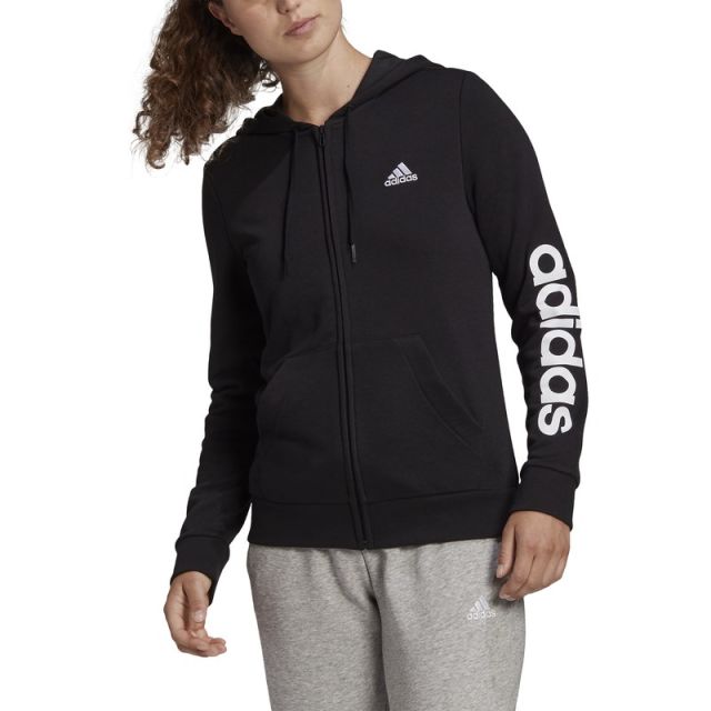 Prodotto: ADIDAS - JACKET C/CAPP.LIN FT FZ HD BLACK-GOLD - H07761