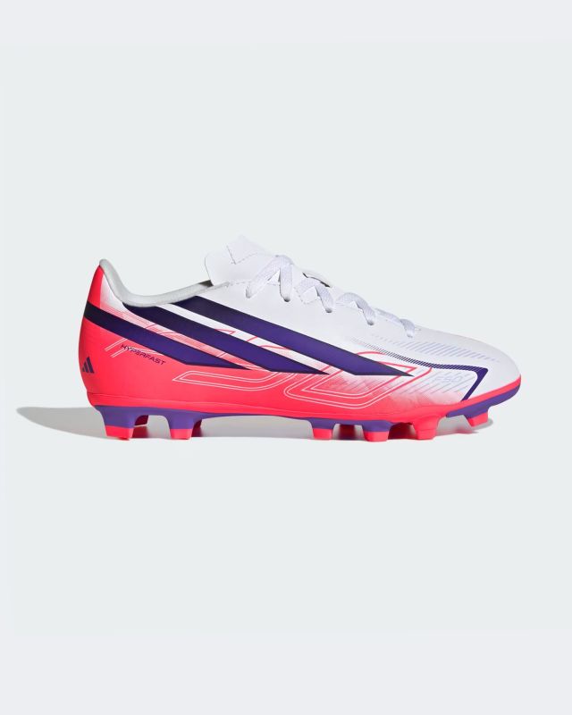 Prodotto: ADIDAS - SCARPA DA CALCIO JUNIOR F50 HYPERFAST LEAGUE FG BIANCA, ROSA FLUO E VIOLA DAL 31 AL 38 ?, KK1308