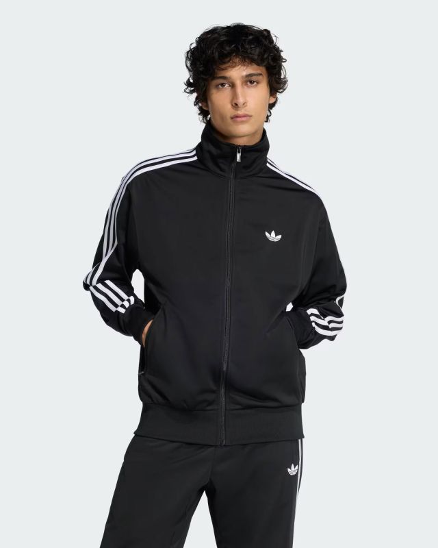 Prodotto: ADIDAS - GIACCA SPORTIVA FIREBIRD FULL ZIP NERA CON DETTAGLI BIANCHI DA UOMO, KD8312