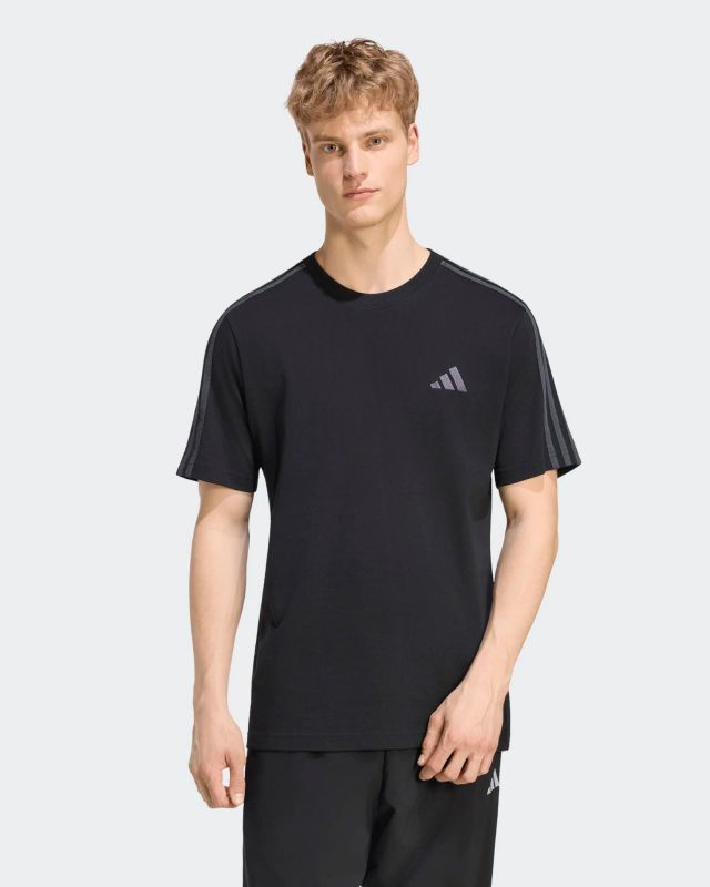 Prodotto: ADIDAS - T-SHIRT MEZZA MANICA 3S SJ LC T NERA CON DETTAGLI GRIGI  DA UOMO, KY4116 DA UOMO, KY4110