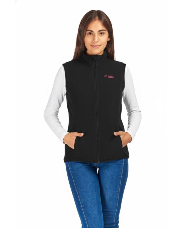 Prodotto: ON SPIRIT - SMANICATO IN PILE DONNA  FULL ZIP NERO -  LUCIA