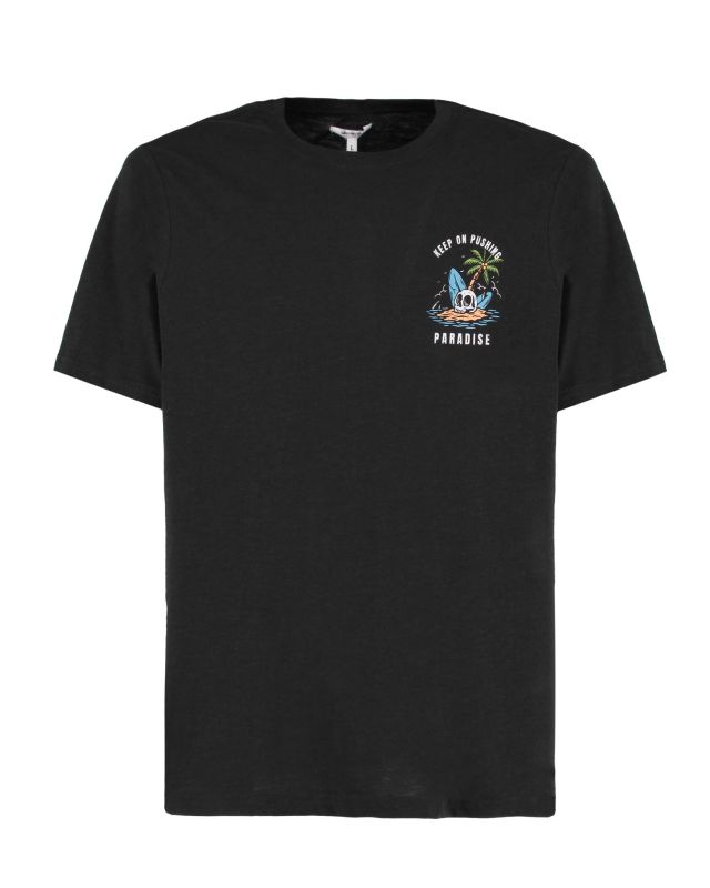 Prodotto: WAIKIKI RUN - T-SHIRT MEZZA MANICA NERA CON DETTAGLI GRAFICI TENERIFE DA UOMO - NETTUNO