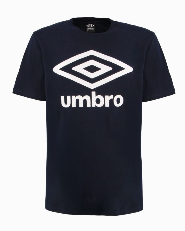 Prodotto: UMBRO -  T-shirt  mezza manica blu con logo bianco in jersey