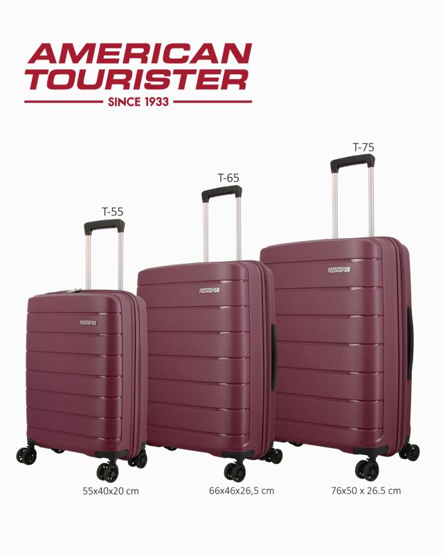 Prodotto: AMERICAN TOURISTER - TROLLEY BORDEAUX 4 RUOTE IN ABS CON COMBINAZIONE TSA