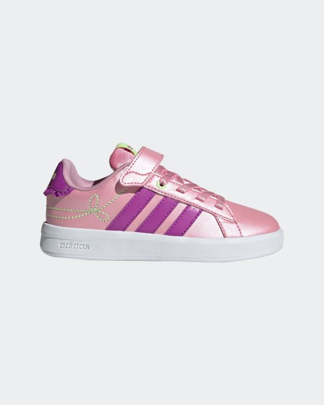 Prodotto: ADIDAS - SNEAKERS KIDS GRAND COURT 3.0 EL PS ROSA CON DETTAGLI FUXIA E VERDE FLUO DAL 28 AL 35, KI1755