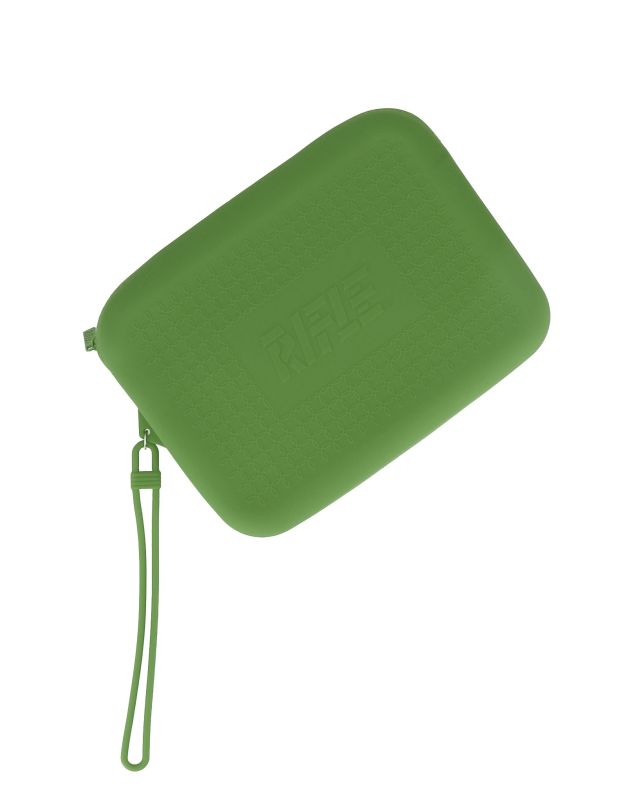 Prodotto: RIFLE - Pochette verde militare in silicone con polsiera