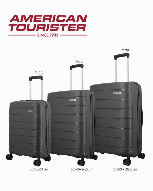 Prodotto: AMERICAN TOURISTER - TROLLEY NERO 4 RUOTE IN ABS CON COMBINAZIONE TSA