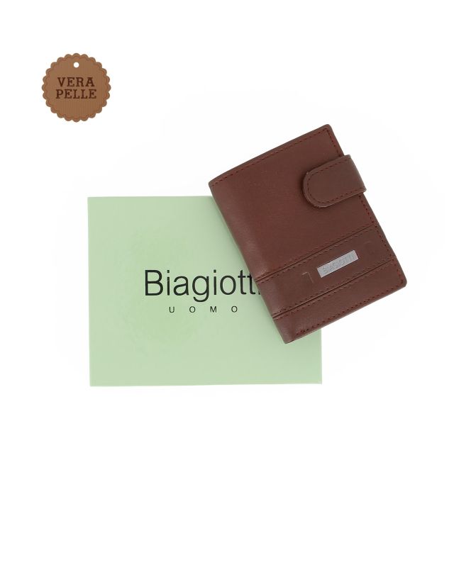 Prodotto: LAURA BIAGIOTTI - Portafoglio marrone da uomo in VERA PELLE