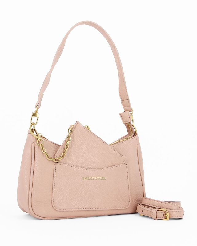 Prodotto: ENRICO COVERI - Borsa nude a spalla con pouch rimovibile
