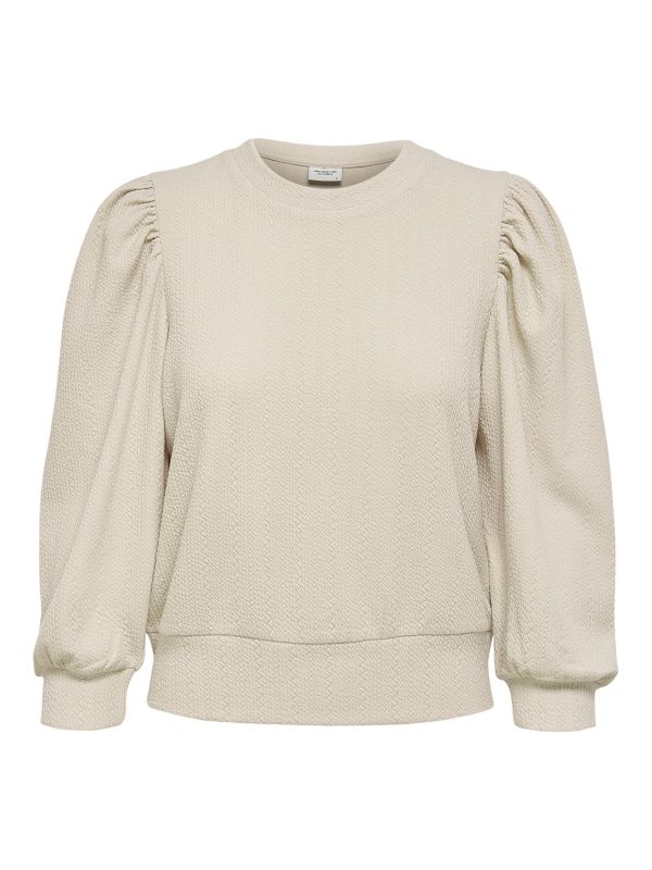 Prodotto: JACQUELINE DE YONG - FELPA BEIGE ANNY 7/8 SWEAT