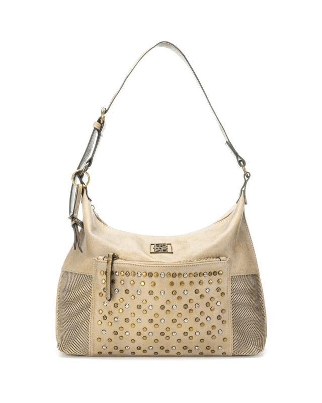 Prodotto: REFRESH - Borsa a spalla beige con borchie