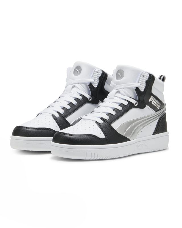 Prodotto: PUMA - SCARPA REBOUND V6 METALLIC DREAM BIANCA E NERA DA DONNA, numerata 36/41