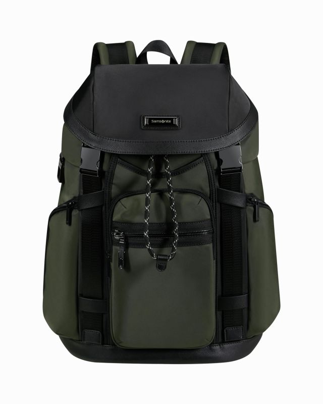 Prodotto: SAMSONITE - Zaino verde con patta e tasca porta pc fino a 15.6''