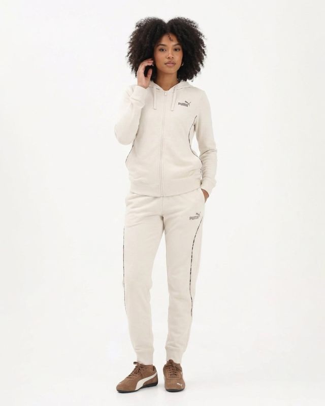 Prodotto: PUMA -TUTA COMPLETA  CON CAPPUCCIO  BEIGE/CREMA HD GRAPHIC TRACKSUIT DA DONNA, 694708-87