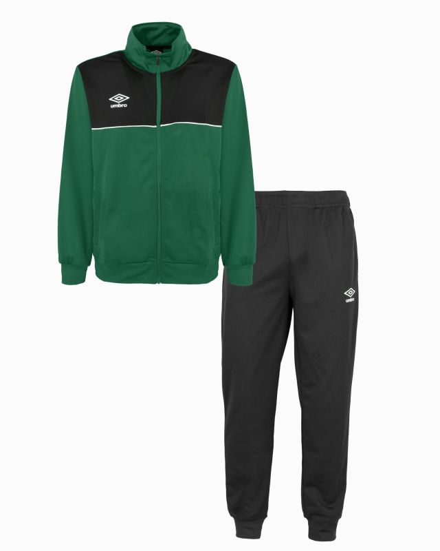 Prodotto: UMBRO - Tuta full zip verde e nera acetata