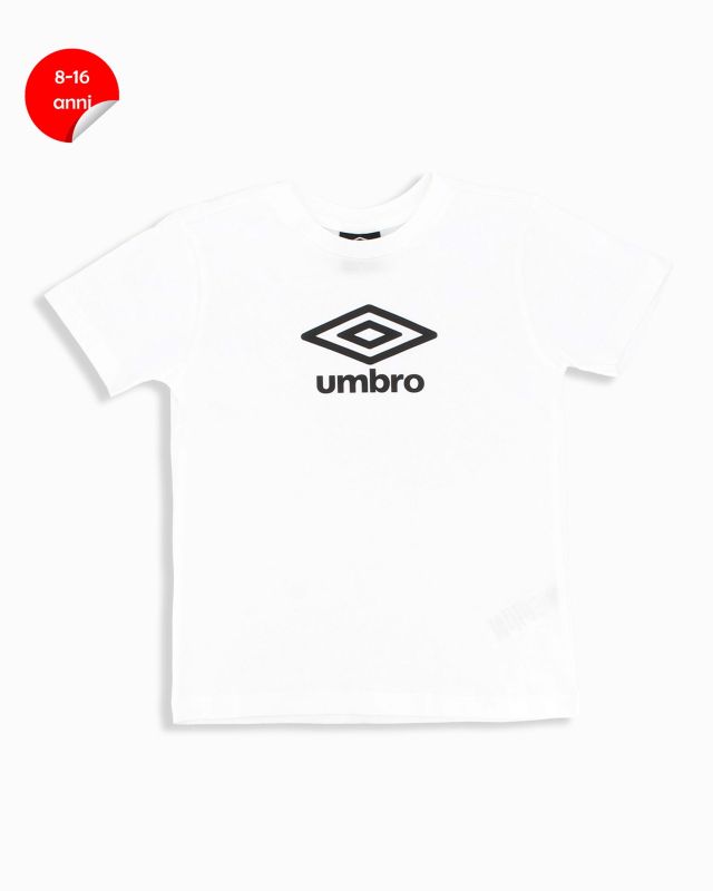 Prodotto: UMBRO - Tshirt manica corta ragazzi 8-16 anni bianca in cotone
