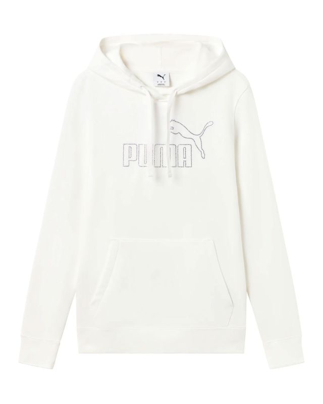 Prodotto: PUMA - FELPA  CON CAPPUCCIO BIANCA ESSENTIAL  RHINESTONE DA DONNA, 693555-02