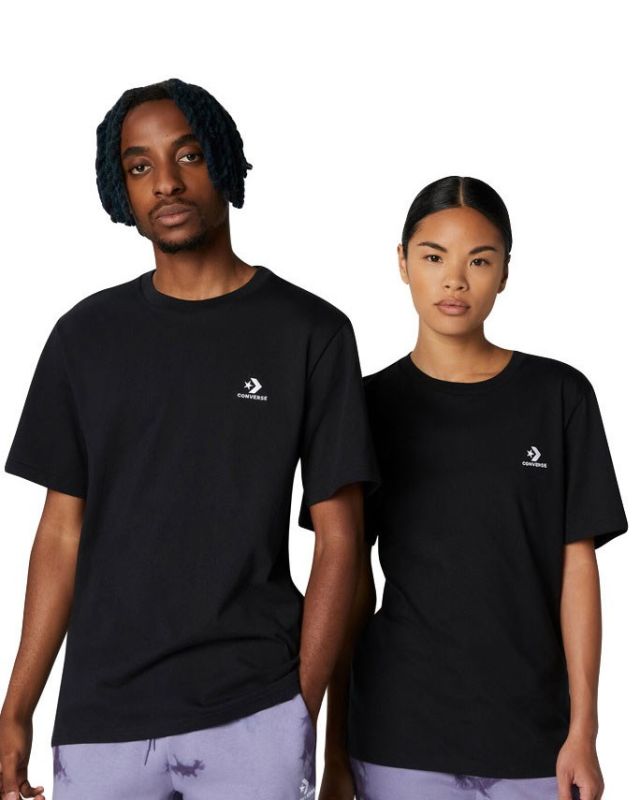 Prodotto: CONVERSE - T-shirt nera girocollo in cotone