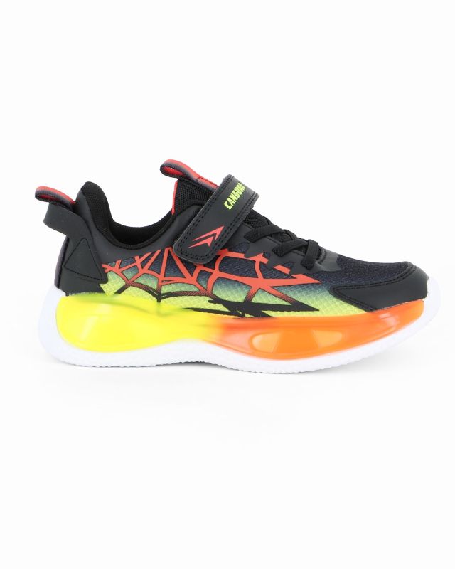 Prodotto: CANGURO - Sneakers arancione e nera da bambino con strappo, numerata 29/35