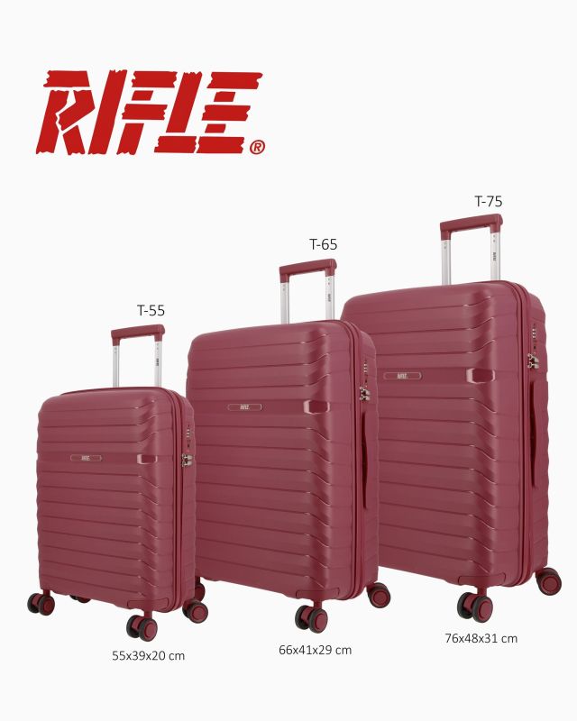 Prodotto: RIFLE - TROLLEY BORDEAUX IN ABS 4 RUOTE CON COMBINAZIONE TSA
