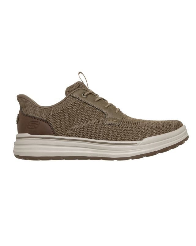 Prodotto: SKECHERS - STERLING - RAMONE - Sneakers taupe con tomaia in knit mesh e lacci elasticizzati