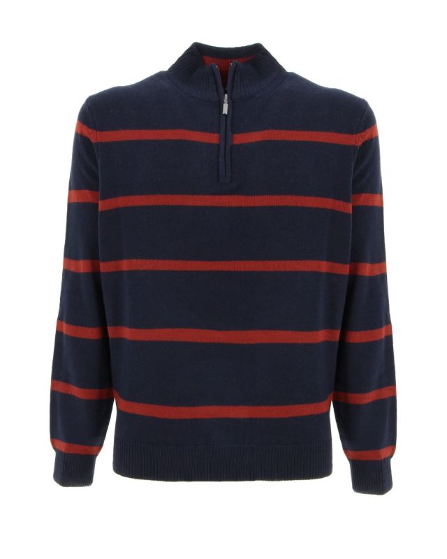 Prodotto: BREZZA DI MARE - MAGLIA MANICA LUNGA 1/2 ZIP FINEZZA F7 RIGHE