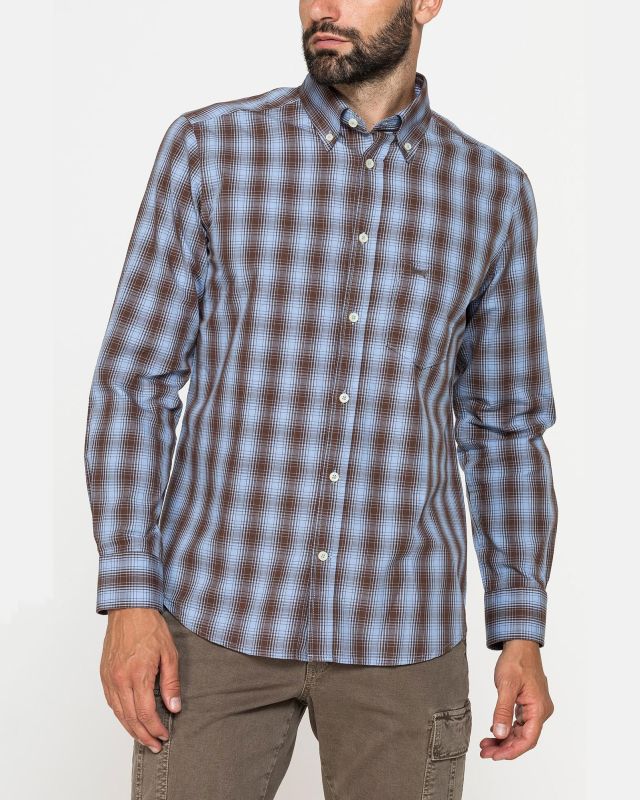 Prodotto: CARRERA - CAMICIA UOMO FANTASIA SCOZZESE TINTO FILO CON COLLO BUTTON-DOWN