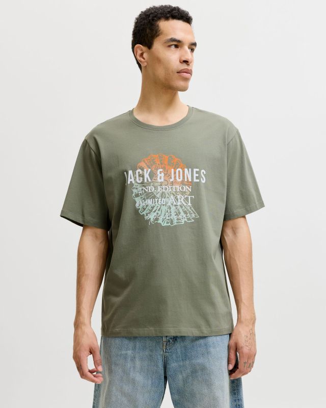 Prodotto: JACK&JONES - Tshirt manica corta gradient verde con stampa
