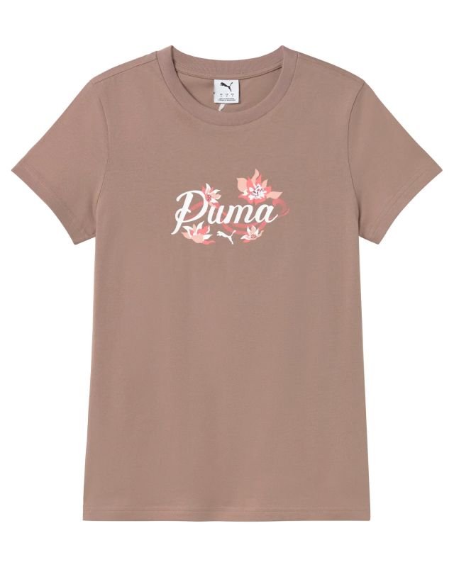 Prodotto: PUMA - T-SHIRT MARRONE ROSATO GRAFICA FLOREALE DA DONNA,  694464-88