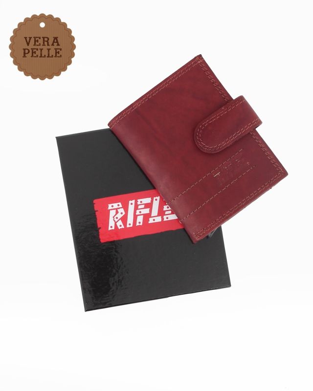 Prodotto: RIFLE - Portafoglio mattone in VERA PELLE con zip posteriore
