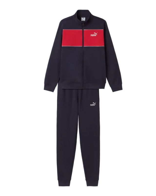 Prodotto: TUTA ESS SWEAT SUIT FZ FL NAVY-RED