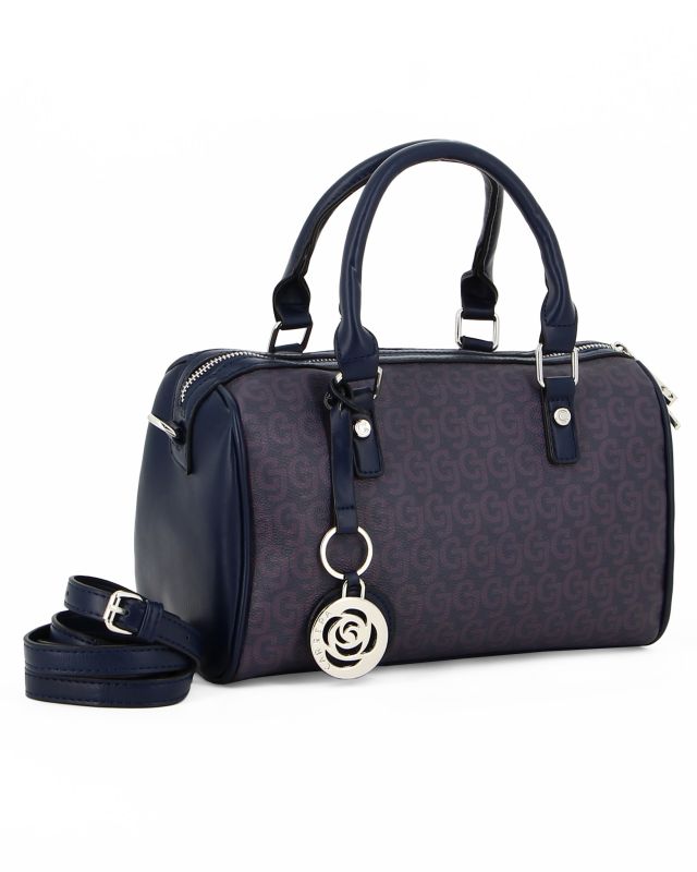 Prodotto: CARRERA -  Bauletto blu loggato con ciondolo