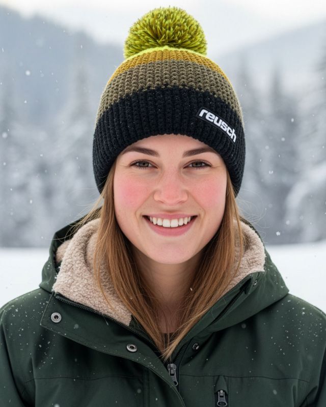 Prodotto: REUSCH - CAPPELLO DONNA VERDE, SENAPE, GIALLO FLUO E NERO ENZO BEANIE , 6180010-7334