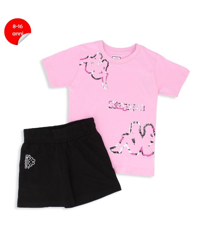 Prodotto: KAPPA - Completo ragazza mezza manica rosa 8-16 anni in cotone