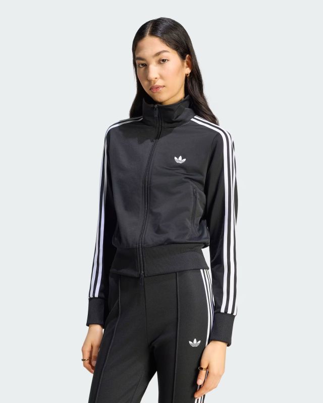 Prodotto: ADIDAS - GIACCA SPORTIVA FB CLASSIC  FULL ZIP NERA CON DETTAGLI BIANCHI DA DONNA, KV9552