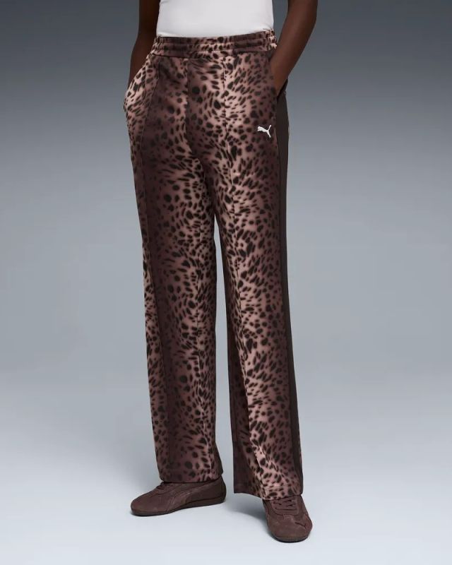 Prodotto: PUMA - PANTALONE DONNA LEOPARDATO NERO E MARRONE T7 LEO LUXE AOPTRACK OP,  634564-01